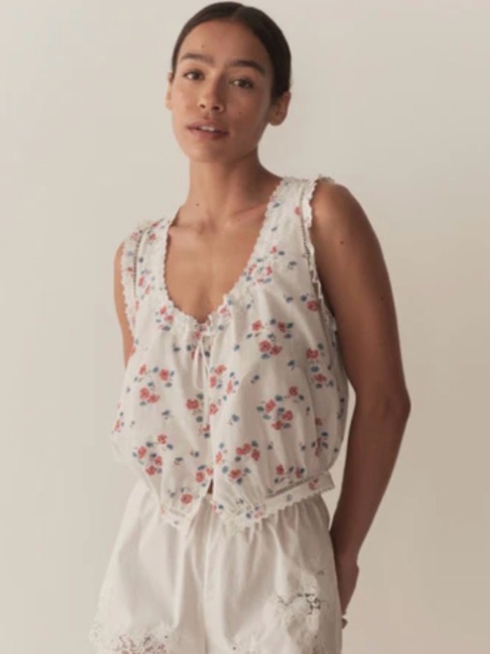 Doen Traveler top in Poppy Field Print - Large - LIKE NEW